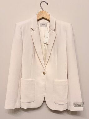 Aritzia Wilfred birch crepette blazer sz 4 new